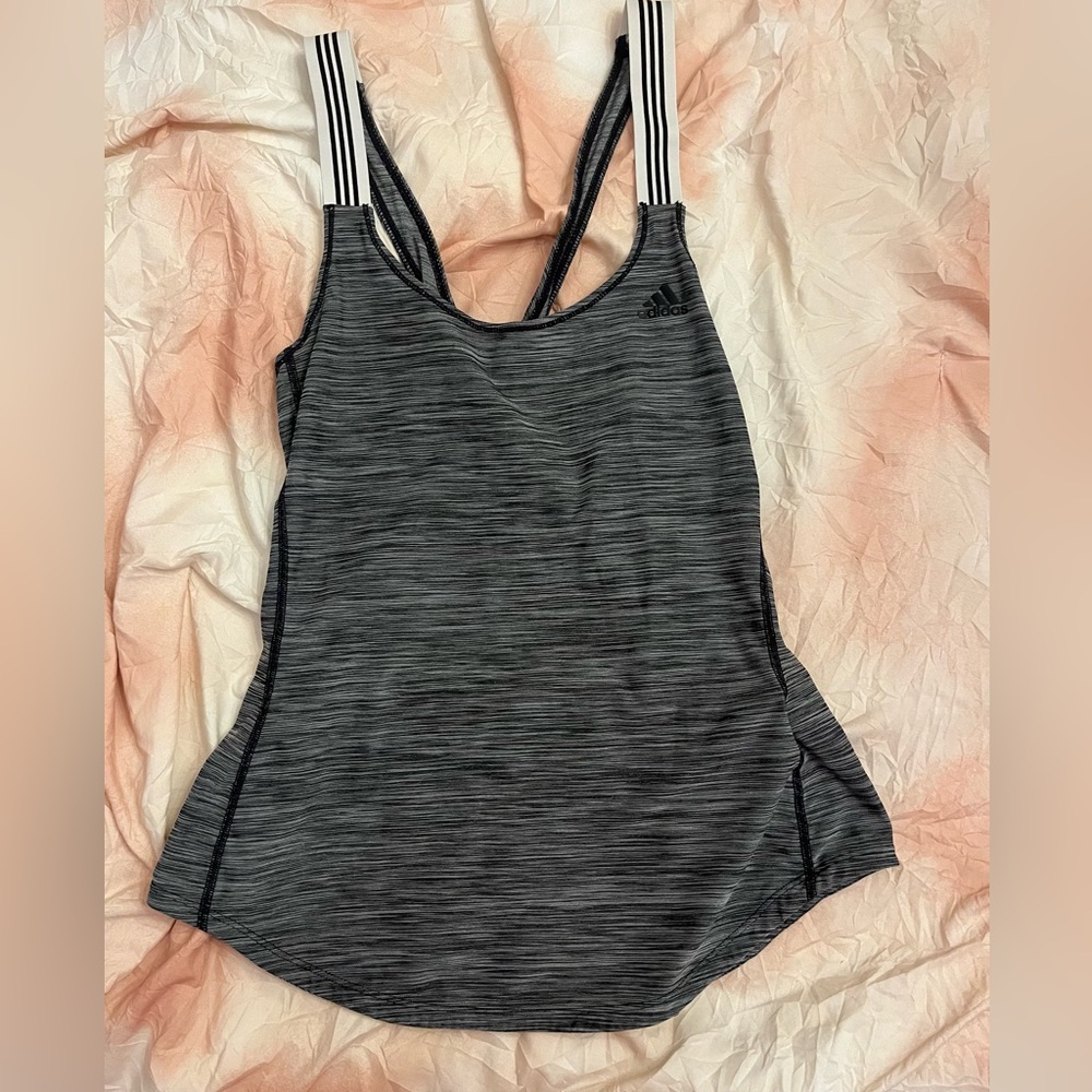 Gray adidas tank top